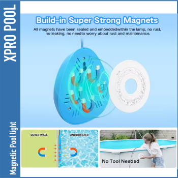 Magnetische RGB-LED-Poolleuchte mit Smart-App-Steuerung 180X40mm Magnetische RGB-LED-Poolleuchte mit Smart-App-Steuerung 180X40mm