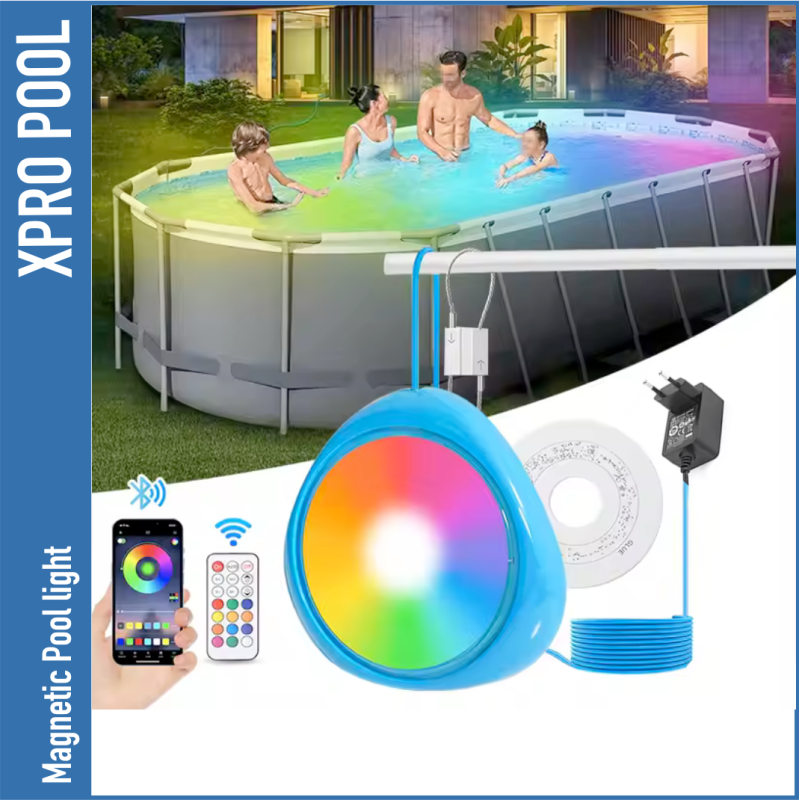 Magnetische RGB-LED-Poolleuchte mit Smart-App-Steuerung 180X40mm Magnetische RGB-LED-Poolleuchte mit Smart-App-Steuerung 180X40mm