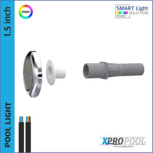 Luz de piscina de acero inoxidable de 1,5 pulgadas - 25W, acero inoxidable de alta calidad 316