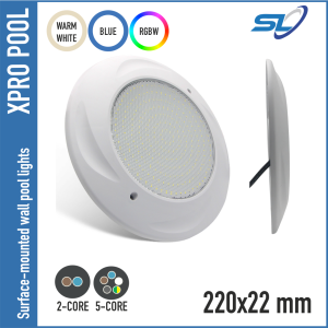 XPRO POOL | Surface-mounted pool light, ultra-thin, 200x22 mm SET