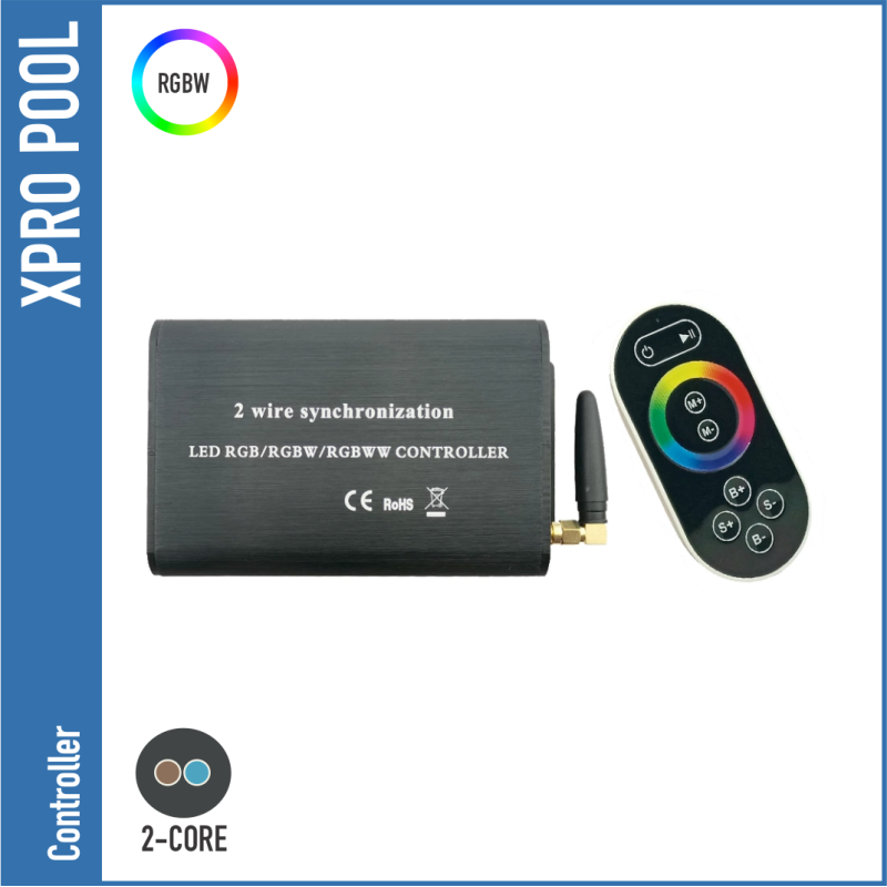 Controller voor Twee-aderige Zwembadlampen RGB en RGB+W Controller voor Twee-aderige Zwembadlampen RGB en RGB+W