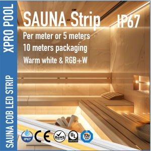Cob LED-strips voor de sauna IP67 voor hoge temperaturen en vochtige omgevingen