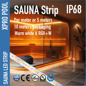 PRO LED Strips Sauna IP68 für hohe Temperaturen & und feuchte Umgebungen UL Zertifikat