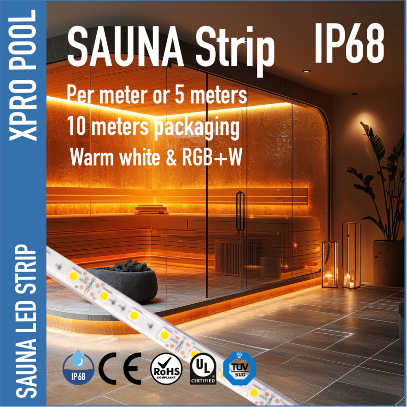 PRO LED Strips Sauna IP68 für hohe Temperaturen & und feuchte Umgebungen UL Zertifikat