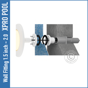 Wall Bushing Backflow fitting for Vinyl Liner Pool Gray