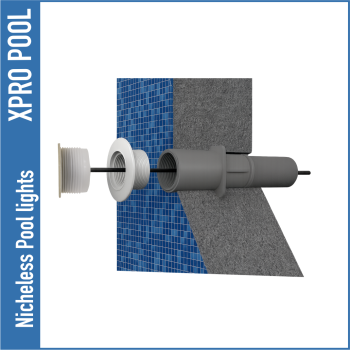 Luz de piscina sin nicho para Hot Tub | Bañera de hidromasaje | Jacuzzi | 1,5 pulgadas | 54x46x25 mm