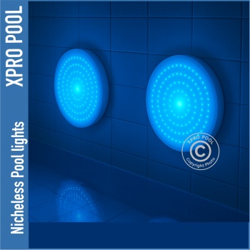 Nicheloos zwembadlamp 130X45 mm | WARM WIT / RGB+W 15W | 1,5 inch