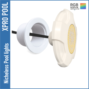 Nicheless luz de la piscina midi 117X13 | BLANCO CÁLIDO / RGB+W 10W | 1,5 pulgadas