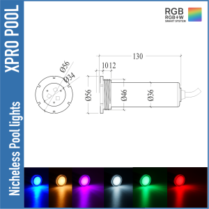 Nicheless LED Pool and Spa Light - Multiple Color Options 12W