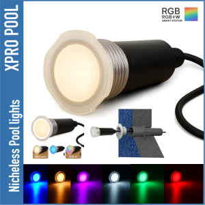 Luz LED para piscinas y spas sin nicho - Múltiples opciones de color 12 W