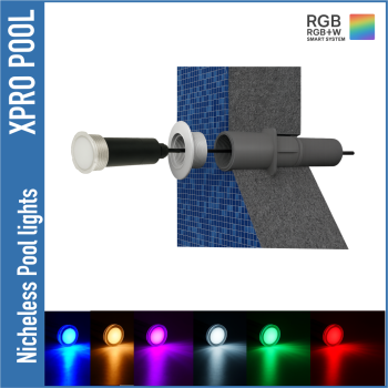 Luz LED para piscinas y spas sin nicho - Múltiples opciones de color 12 W