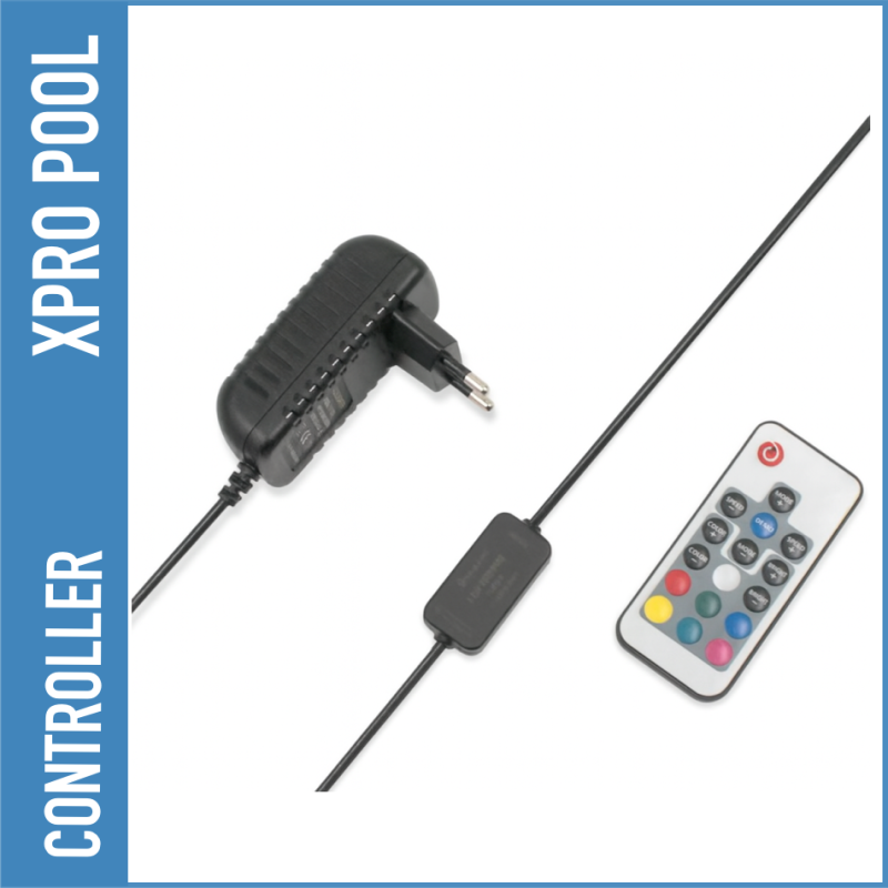 Externer Controller für Jacuzzi- & Whirlpool-Beleuchtung – mit Fernbedienung & EU-Netzteil | XPRO Pool Lighting Externer Controller für Jacuzzi- & Whirlpool-Beleuchtung – mit Fernbedienung & EU-Netzteil | XPRO Pool Lighting