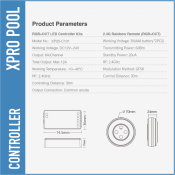 Multifunctionele RGB+CCT LED-verlichtingsset – Slimme Dimmer & Afstandsbediening
