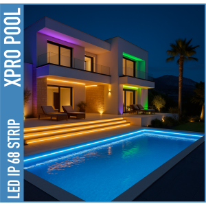 Bande LED IP68 pour Piscine – Bande LED en Silicone 24 V (Blanc Chaud 2700 K / RGB+W – 2700 K)