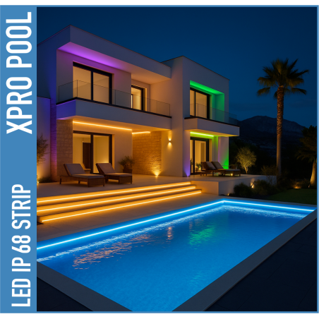 LED-Streifen IP68 für Schwimmbad – Silikon LED-Streifen 24 V (Warmweiß 2700 K / RGB+W – 2700 K)