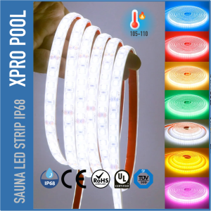 SET Sauna LED Strip RGBW IP68 – suitable for high temperatures up to 105 °C and humid environments (UL certified)