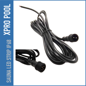 Câble de rallonge 2 pôles pour bandes LED sauna SMD.