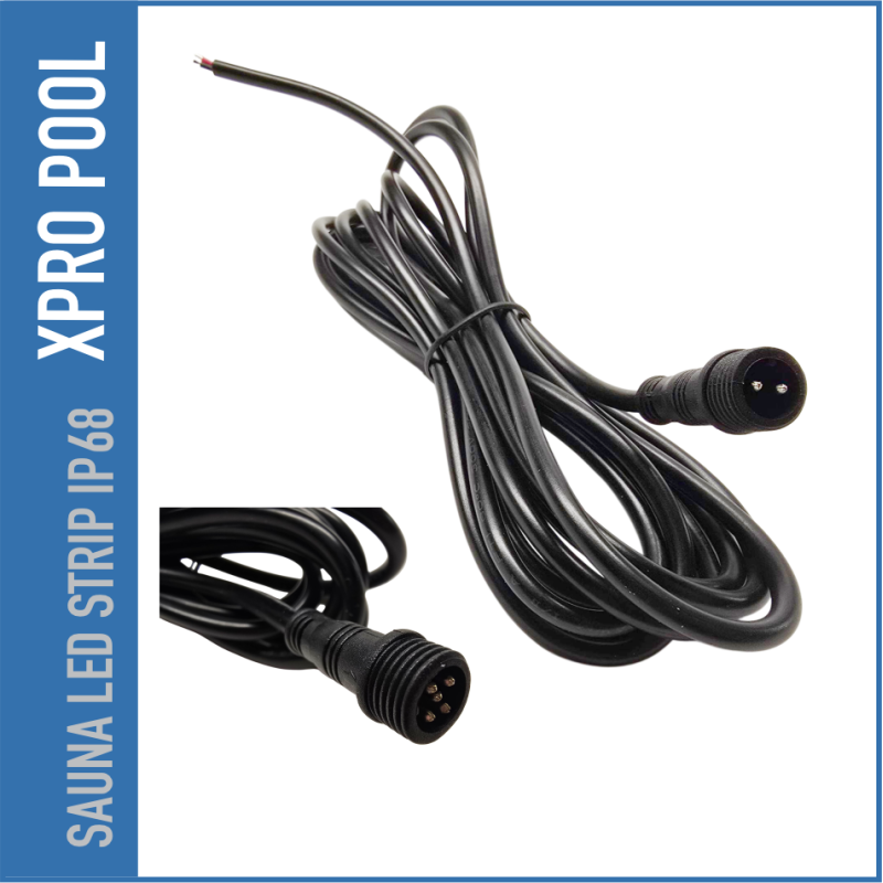 Cable de extensión de 2 pines para tiras LED de sauna