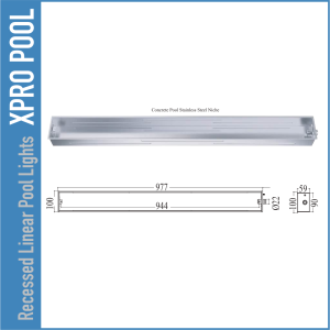 Recessed Linear Pool Light 120 × 1000 mm – PRO LINE – 18 W / 25 W / 35 W – Single Color & RGB