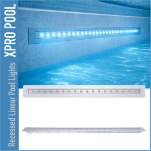 Recessed Linear Pool Light 120 × 1000 mm – PRO LINE – 18 W / 25 W / 35 W – Single Color & RGB