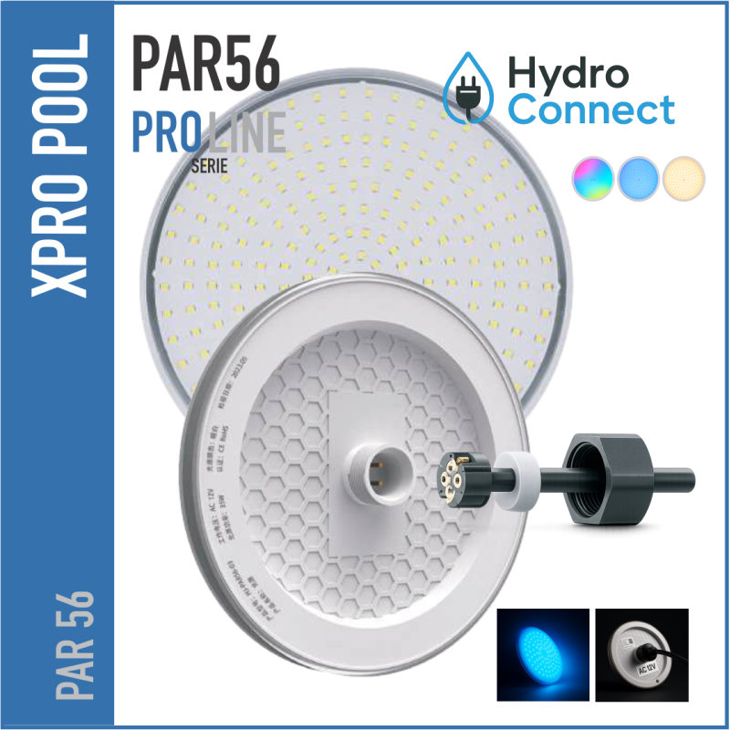 PAR56 HydroConnect™ – Lámpara LED Piscina 25–35 W IP68 | XPRO Pool Lighting