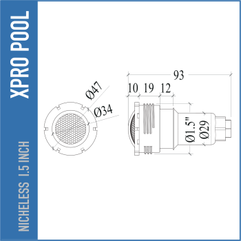 XPRO Pool Foco LED de Piscina Sin Nicho 6W – 12V (Blanco Cálido y RGB)