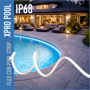 PRO LINE IP68 FLEX COB LED Strip 14×6 mm – 24V – 18W/m – Maßanfertigung & Rollenware