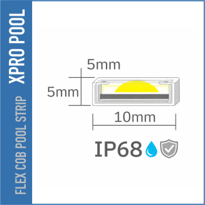 PRO LINE IP68 FLEX COB LED Strip 14×6 mm – 24V – 18W/m – Op maat & op rol leverbaar
