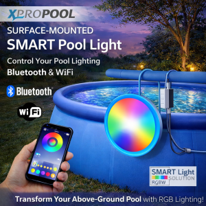 Magnetische RGB LED Zwembadlamp met Smart App Bediening 120x20mm