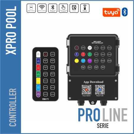 XPW-1071 PRO LINE Smart Controller RGB / RGBW (2-aderig) – Met Ingebouwde Voeding