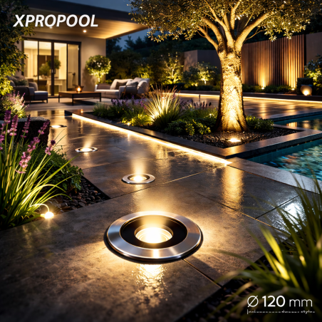 Grond Inbouwspot Ø100 mm – 12W – 3000K Warm Wit – IP67 – AC100-240V