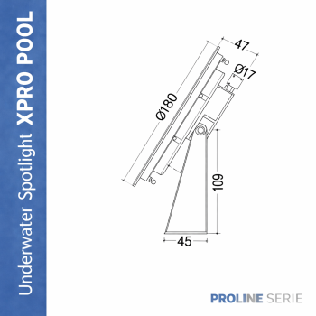 PRO LINE | Onderwater spot RVS 316L | 180 mm | 12w -18w - 25w