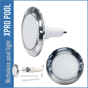 Proline ultradunne zwembadlamp 220 × 19 mm – RVS 316L – Nicheloos – 18W / 25W / 35W