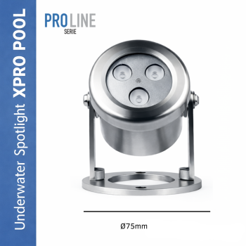 PRO LINE | Spot sous-marin de 75 mm en acier inoxydable | 6W - 9W