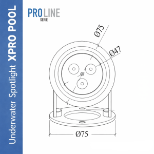 PRO LINE | Projecteur Submersible Acier Inoxydable 316L | 75 mm | 6W - 9W