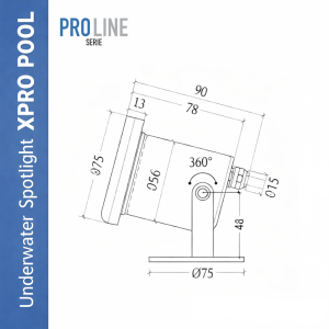 PRO LINE | Underwater Spotlight Stainless Steel 316L | 75mm | 6W - 12W