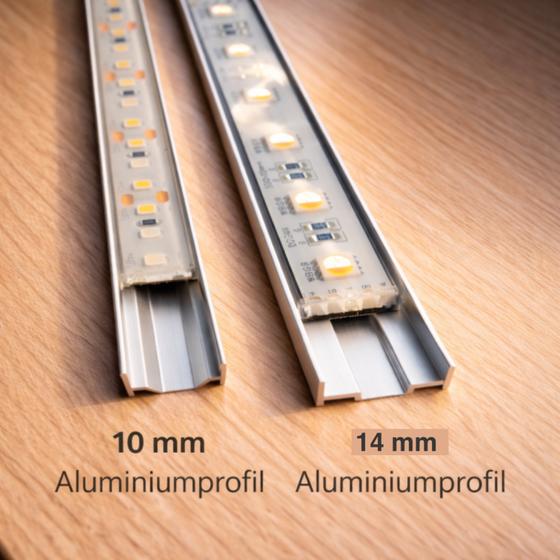 Aluminium Sauna LED Profile – 10 mm & 14 mm (per meter)