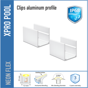 PROLINE IP68 SÉRIE L -R- Ruban LED Néon 24V pour Piscine