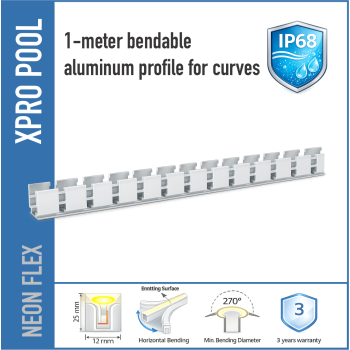 PROLINE IP68 SÉRIE L -R- Ruban LED Néon 24V pour Piscine PROLINE IP68 SÉRIE L -R- Ruban LED Néon 24V pour Piscine