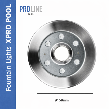 PRO LINE | Fonteinverlichting RVS 316L | 158mm | 12W - 18W