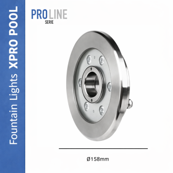 PRO LINE | Stainless Steel Fountain Light 316L | 158mm | 12W - 18W
