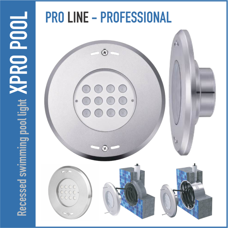 PROLINE PRO Recessed Pool Light Stainless Steel 316L | Concrete Pools.