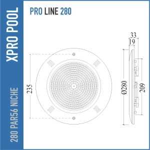 Build-in niche Niche ABS PAR56 for concrete pools.