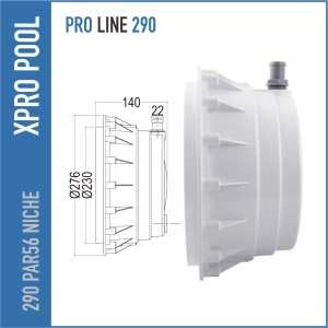 PAR56 Einbaunische für Betonpools – Ø290 mm – IP68 – ABS