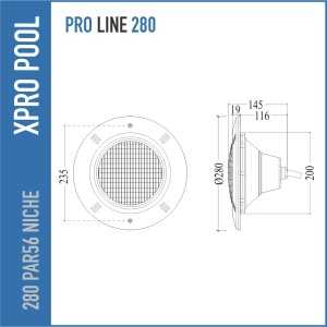 Nicho Empotrable PAR56 para Piscinas de Liner / Vinilo – Ø280 mm – IP68 – ABS
