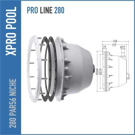 PAR56 Recessed Niche for Liner / Vinyl Swimming Pools – Ø280 mm – IP68 – ABS