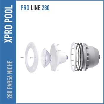 PAR56 Einbaunische für Folienpools / Liner Pools – Ø280 mm – IP68 – ABS