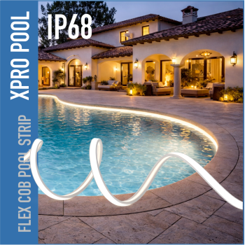 PRO LINE Bande LED COB FLEX IP68 pour Piscine – 10×5 mm – 24V – 11W/m – Sur mesure ou en rouleau