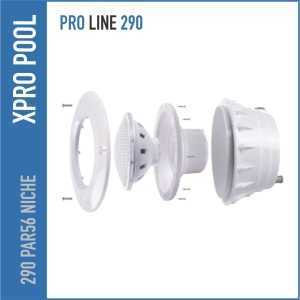 LED Pool Light (White) + Built-in Set – Anthracite – PAR56 – Complete Set