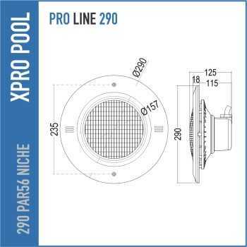 LED Pool Light (White) + Built-in Set – Anthracite – PAR56 – Complete Set